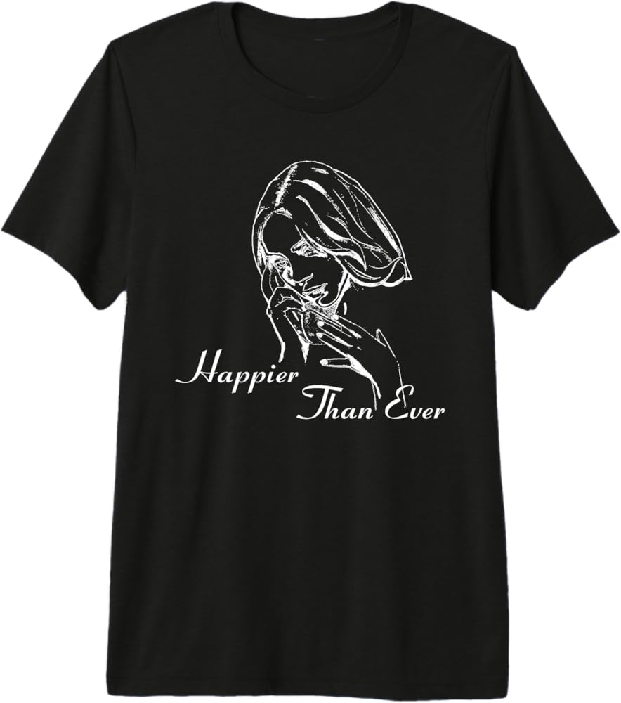 Amazon.com: Official Billie Eilish Happier Than Ever Black Premium